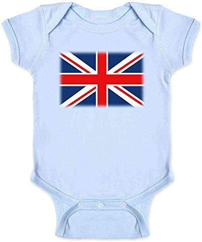 Union Jack Bayrağı Büyük Britanya Birleşik Krallık İngiltere İskoçya Galler Bebek Erkek Bebek Kız Bodysuit