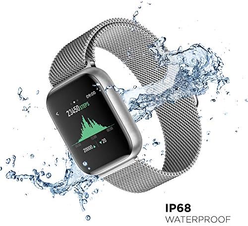 iTouch Hava 3 Smartwatch Spor Izci, Kalp Hızı, Adım Sayacı, Uyku Monitör, Mesaj, IP68 Yüzme Kadınlar ve Erkekler için Su Geçirmez,