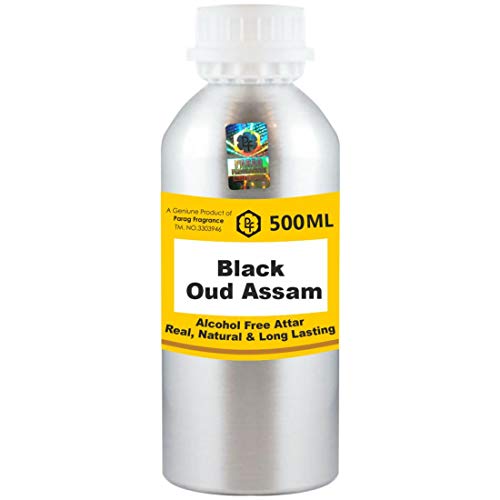 Parag Kokuları Siyah Ud Assam Attar 500ml Toptan Paket Attar (Alkolsüz, Uzun Ömürlü Attar Erkekler - Kadınlar ve Dini Kullanım