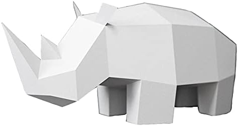 WLL-DP Küçük Gergedan Kağıt Heykel kendi başına yap kağıdı Modeli El Yapımı Oyun Origami Bulmaca 3D Kağıt Kupa Geometrik Ev Dekorasyon