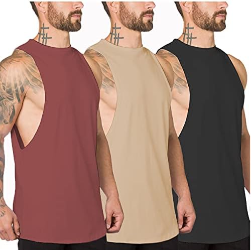 Kas Katil 3 paket erkek Kas Kesilmiş spor salonu Egzersiz Stringer Tank Tops vücut Geliştirme Fitness T-Shirt