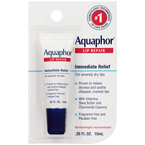 Aquaphor Dudak Onarıcı Merhem-Kuru Çatlamış Dudakları Yatıştırmak için Uzun Ömürlü Nem Tüpü, 0.35 Fl Oz (1 Paket)