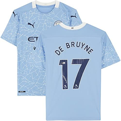Kevin De Bruyne Manchester City FC İmzalı 2020-2021 Ev Forması-İmzalı Futbol Formaları