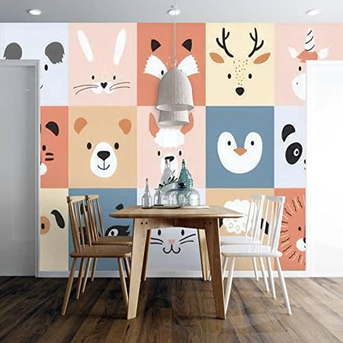 Kendinden Yapışkanlı Kabuğu ve Sopa Duvar Kağıdı PVC Baskı duvar resmi Sevimli Hayvanlar Çocuklar ve Bebek Kreş Posteri Bebek
