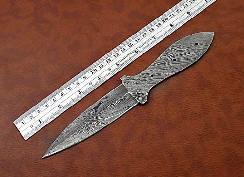 5 parça set 8 ila 9.5 inç uzun el dövme büküm desen Şam çelik boş bıçak kaplama bıçak seti, tüm 44 inç uzun bıçaklar üzerinde,
