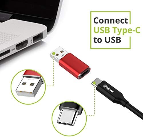 BrexLink USB C Dişi USB 3.0 Erkek Adaptör( 2'li Paket), C Tipi USB A Adaptörü, Dizüstü Bilgisayarlar, Güç Bankaları, Şarj Cihazları