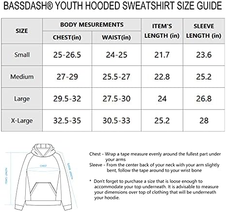 BASSDASH Gençlik Balıkçılık Polar Hoodie Maske Suya Dayanıklı Çocuk Performansı Sweatshirt FS18Y