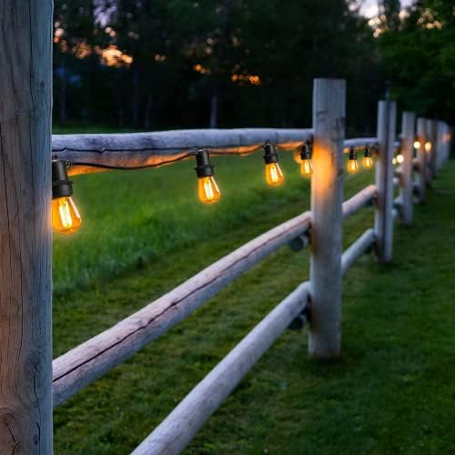Açık dize ışıkları, OxyLED 128 Ft 40 kırılmaz S14 ampuller veranda ışıkları Açık su geçirmez LED dize ışıkları Arka bahçe ışıkları