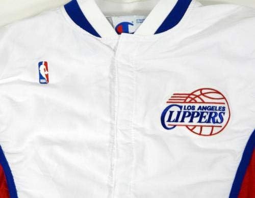 1993-94 Los Angeles Clippers Lamond Murray 6 Oyunu Kullanılmış Beyaz Isınma Ceketi-NBA Oyunu Kullanılmış