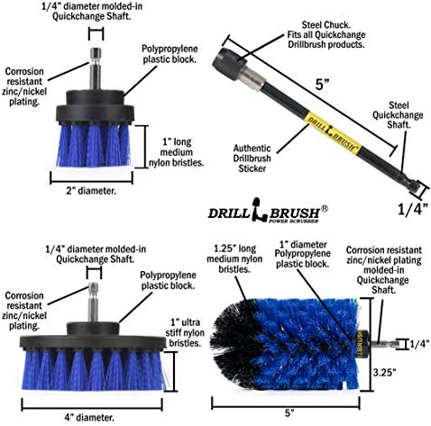 Faydalı Ürünler tarafından Matkap Fırça Güç Scrubber-Genişletici ile Drillbrush Orta Mavi Matkap Fırçalar-Matkap Fırça Uzatma