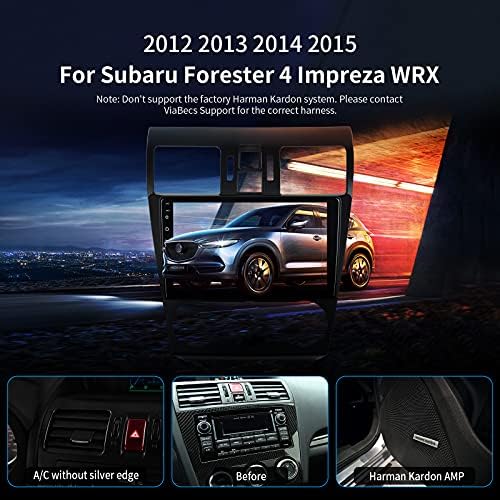 ViaBecs Çift Din Araba Stereo ile Apple Carplay Android Oto 4G + 64G 1280720 P için Subaru Forester Impreza WRX 2013 2014 2015