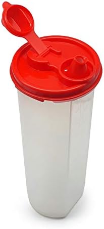Mahaware Modüler Sihirli Kolay Akış Mutfak Plastik Yağ Dağıtıcı Can, 1100 ml, 1 Parça, Kırmızı
