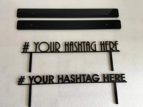 Hashtag Işareti Kişiselleştirilmiş Işaretleyici Düğün Bağlantısız Tabela Özel Adı Akrilik Etiketleri Metin Burada Lazer Kesim