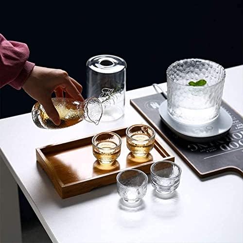 Sake Seti Japon Sake Seti Çömlek Japon Sake Seti 6 Adet Cam Bardak El Sanatları şarap bardakları Tepsi ile