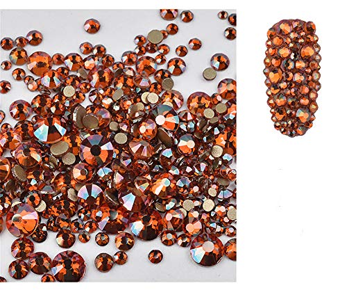 Mezerdoo 1440 ADET Rhinestones Nail Art Cam Çok boyutu Için SS3-SS20 Tırnak Kristal Rhinestone Nail Art Süslemeleri Kristaller