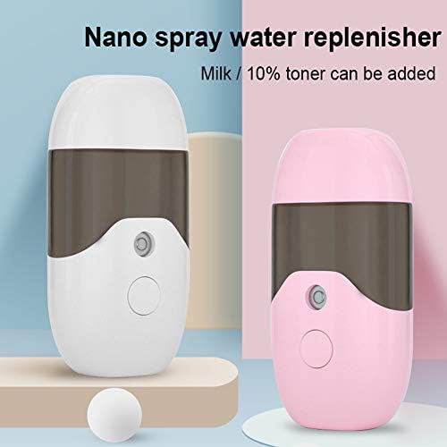 newshıjıeCOb Taşınabilir El Nemlendirici Ince Sis USB Nano Su Püskürtücü Yüz Steamer Pembe Beyaz