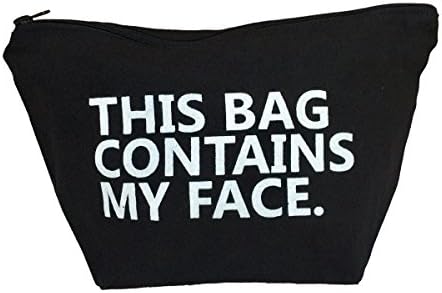 Bu Çanta Benim Yüz Siyah Büyük Kozmetik Makyaj Çantası Tuval Tuvalet seyahat Kiti Durumda İçerir