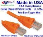 Made in USA, (80 Ft), Cat5e Ethernet Patch Kablosu - RJ45 Bilgisayar Ağ Kablosu - (UL cm ve %100 Bakır. 24AWG, 50u Altın Kaplama)