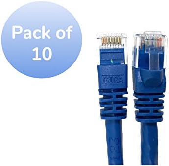 Micro Connectors, Inc. 100 feet Cat 6 Kalıplı UTP Snagless RJ45 Ağ Bağlantı Kablosu-Mavi (E08-100BL)
