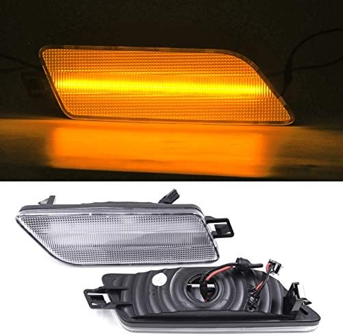 NSLUMO Led yan ikaz lambaları 2014-2020 Porsche Ma-can Şeffaf Lens Amber LED Ön Tampon yan ikaz lambası Meclisi