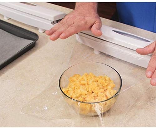 SUKHAD Plastik Doku Kağıt Mutfak Alüminyum Folyo Tutucu Gıda Wrap Kesici Dağıtıcı / Beyaz