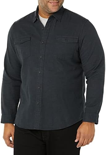 Essentials Erkek Slim-Fit Uzun Kollu İki Cepli Flanel Gömlek