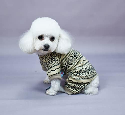 Woo Woo Evcil Köpek Kostümleri Kedi Giyim Köpek Pijama Köpek Giysileri Kedi Tulum Onesies Jammies Pet Pamuk Çizgili Kostümleri