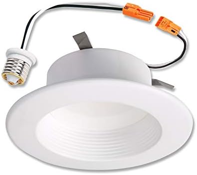 RL 4 içeri. Mat Beyaz Entegre LED Gömme Aydınlatma Güçlendirme Downlight Bölme Trim 90 CRI, 3500K Parlak Beyaz