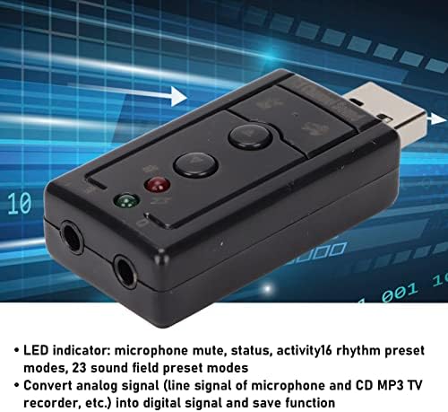 7.1 Kanal Ses Kartı Sanal Ses Kartı Dahili Amplifikatör ve Ses Kontrolleri 3.5 mm ve Mikrofon Bağlantı Noktalarına Sahip 7.1
