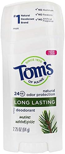 Tom's of Maine, Doğal Uzun Ömürlü Alüminyum İçermeyen Deodorant-Maine Woodspice, 2.25 Ons