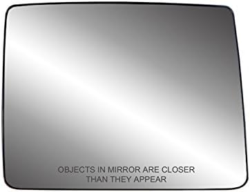Yolcu Tarafı Isıtmasız Ayna Camı w/ destek plakası, Ford F150, 6 5/16 x 8 5/16 x 10 ( çekme aynası üst merceği)