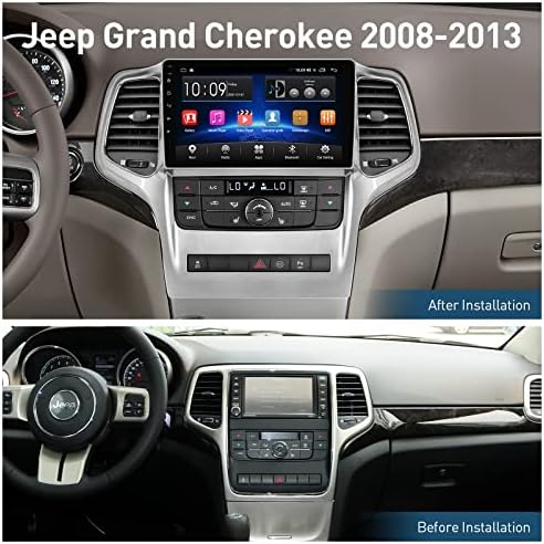 Android 10 Araba Stereo Radyo Dash Fit için Jeep Grand Cherokee WK 2008 için 2013, kafa Ünitesi ile 2 + 32G 9 Büyük Dokunmatik-Ekran