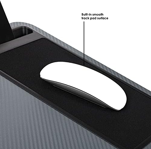 Cihaz Çıkıntısı, Mouse Pad ve Telefon Tutuculu LapGear Ev Ofis Lap Masası-Gümüş Karbon-15.6 İnç Dizüstü Bilgisayarlara Kadar