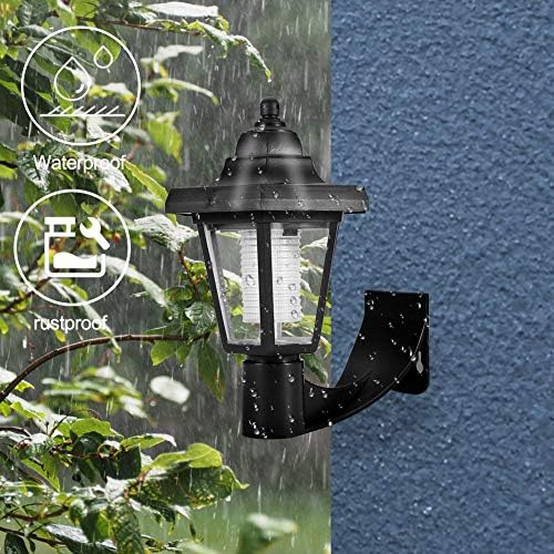 Güneş Pillar ışık parlak beyaz LED duvar lambası açık balkon Yard Bahçe dekorasyon İçin