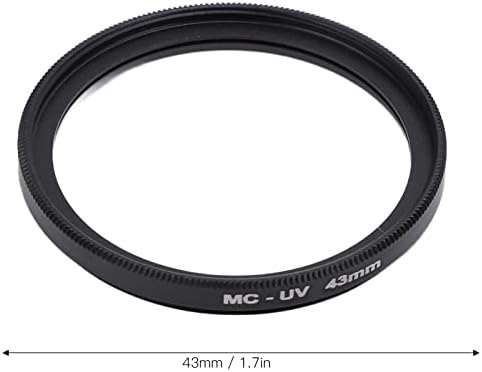 Shanrya MC UV Lens Filtresi, DSLR Kamera için Çok Kaplamalı Yağ Geçirmez Yüksek Çözünürlüklü MC UV Koruma Filtresi (43mm)