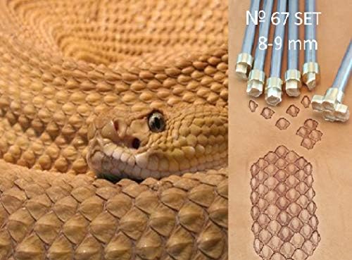 Deri El Sanatları Pirinç 67Set için yılan derisi deri işçiliği Damga Aracı