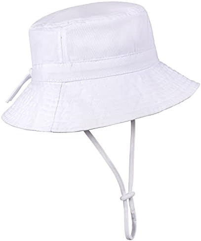 Ayarlanabilir Geniş Kenarlı Güneş Şapkası-Bebek Yürümeye Başlayan Çocuk ve Çocuklar için Yaz Kova Şapkası UPF 50+