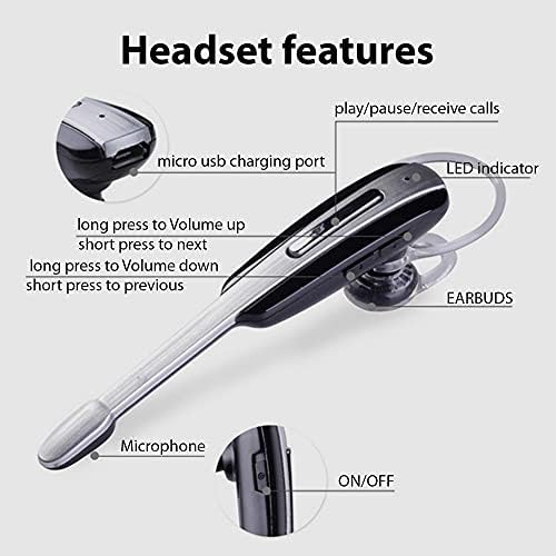 Dell XPS 13 L421X Kulak Kablosuz Bluetooth Gürültü Önleyici Kulaklık ile Uyumlu Kulaklık (Beyaz / Gümüş)