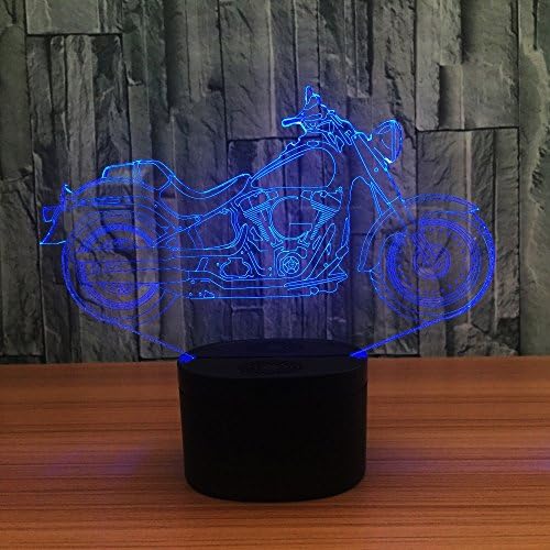 Motosiklet 3D ILLusion kablosuz bluetooth hoparlör Gece Lambası Çarpıcı Görsel Renk Değiştirme Optik Masa Masa Lambası Yatak