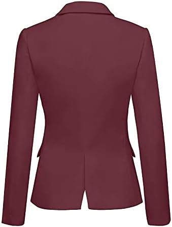 LookbookStore Bayan Çentikli Yaka Cepler Düğme Çalışma Ofisi Blazer Ceket Takım Elbise