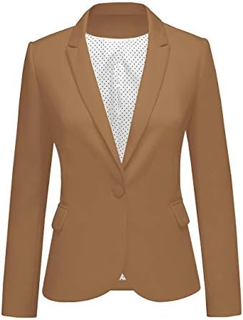 LookbookStore Bayan Çentikli Yaka Cepler Düğme Çalışma Ofisi Blazer Ceket Takım Elbise