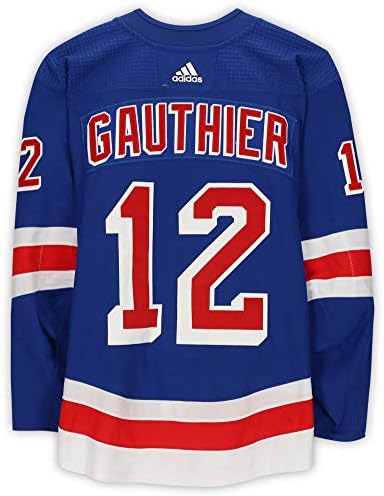 Julien Gauthier New York Rangers Oyunu-14 Ocak 2021'de New York Adalılarına karşı 12 numaralı Mavi Formayı Kullandı-Oyun NHL