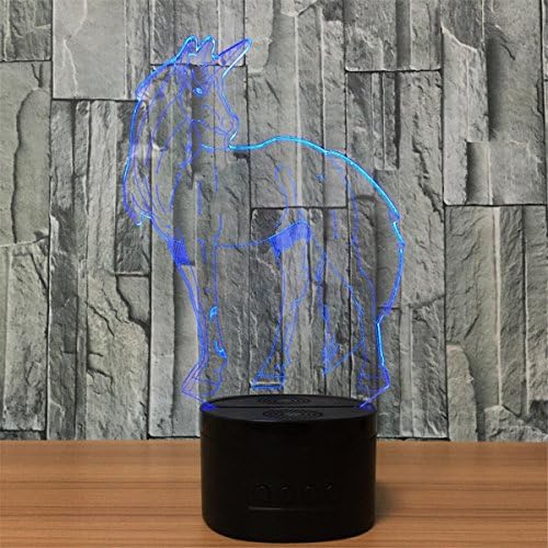 Unicorn 3D ILLusion kablosuz bluetooth hoparlör Gece Lambası Çarpıcı Görsel Renk Değiştirme Optik Masa Masa Lambası Yatak Odası