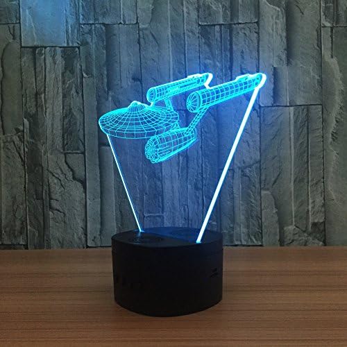 Battleship 3D ILLusion kablosuz bluetooth hoparlör Gece Lambası Çarpıcı Görsel Renk Değiştirme Optik Masa Masa Lambası Yatak