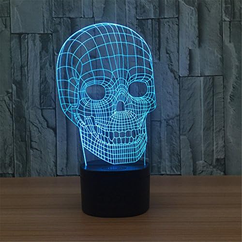 Kafatası 3D ILLusion kablosuz bluetooth hoparlör Gece Lambası Çarpıcı Görsel Renk Değiştirme Optik Masa Masa Lambası Yatak Odası