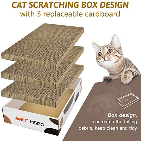 GooFoto Kedi Scratcher Karton Tırmalama Koleksiyonu Oyuncak Cızırtılı Kutusu Salonu Dayanıklı Tırmalama Pedi Geri Dönüşümlü Rahatlatıcı
