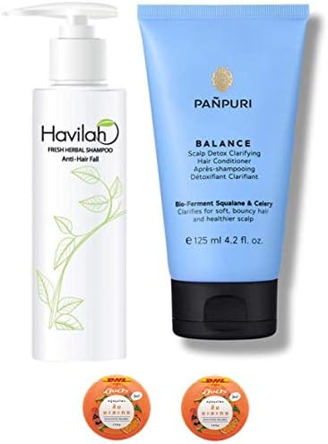 Havılah Ekstra Set Bitkisel Şampuan 300 ml Saç Dökülmesini Önlemek Doğal Premium Panpuri Kafa Derisi Detoks Arındırıcı Saç Kremi