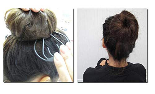 2 ADET Lady Stil Siyah Saç Çatal Saç Klipler Pin Saç Klip Saç Kanal Yapmak Tomurcukları Donut Bun Saç Makinesi Saç Yan Combs