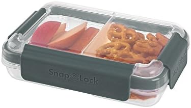 Progressive Split Container ile SnapLock-Gri, Açılması Kolay, Sızdırmaz Silikon Conta, Geçmeli Kapak, İstiflenebilir, BPA içermez