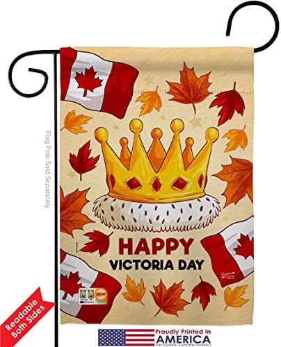 Mutlu Victoria Günü Bahçe Bayrağı Set Posta Kutusu Askı Bölgesel Kanada Kanada Toprakları Bölge Ülke Belirli Alan Küçük Dekoratif